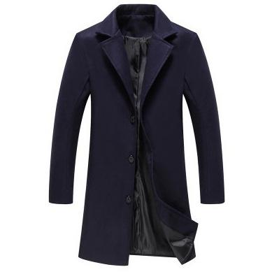 1285846574073 Autumn And Winter New Mens Solid Color Casual Business Woolen Coats - Image 8