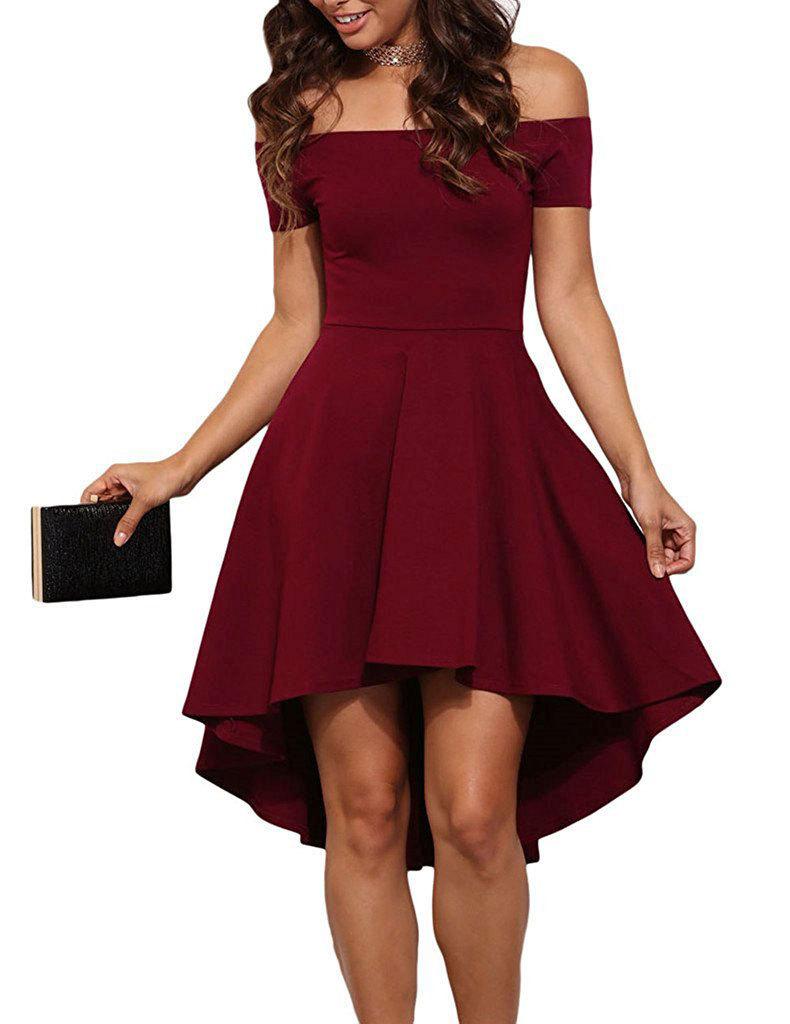 4190886446448 One Shoulder Short Sleeve And Large Swallowtail Skirt - Image 3