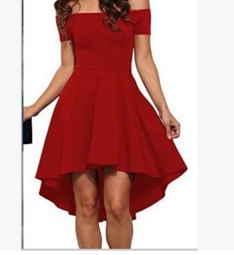 8774875795880 One Shoulder Short Sleeve And Large Swallowtail Skirt - Image 7