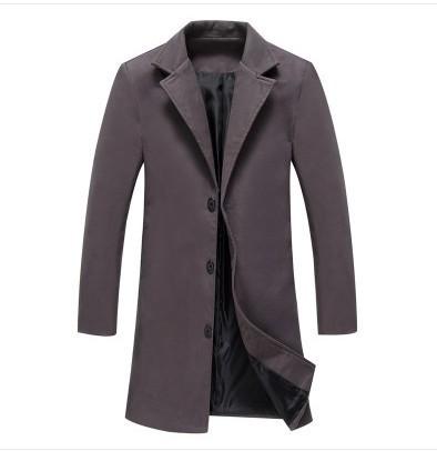 886409916052 Autumn And Winter New Mens Solid Color Casual Business Woolen Coats - Image 4